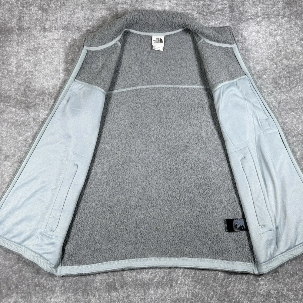 The North Face Vest Men's Small Gray Full Zip Gordon Lyons Fleece Sweater‎